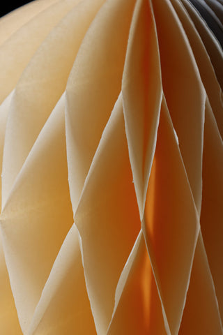 Detail image of the Set Of 2 Ivory Honeycomb Ball Decorations