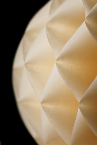 Image of the colour of the Set Of 2 Ivory Honeycomb Ball Decorations