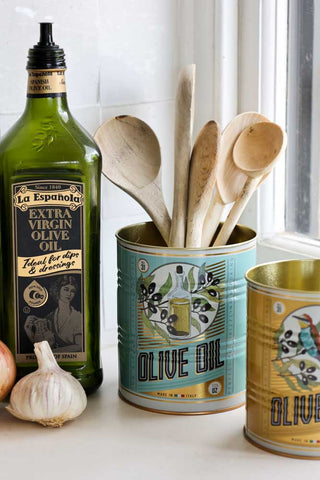 Image of the Set Of 2 Olive Oil Storage Tins