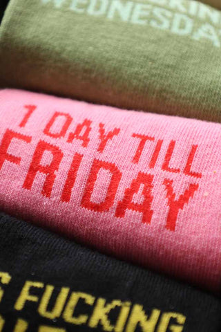 Image of the Set Of 5 Fucking Days Of The Week Socks