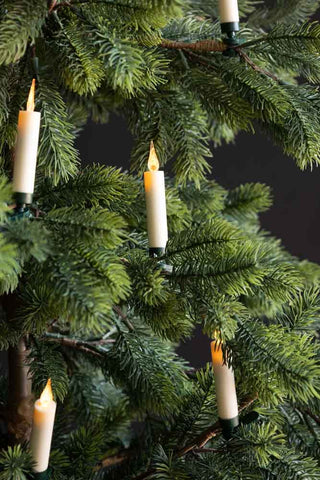 Lifestyle image of the Set of 10 LED Dinner Candles