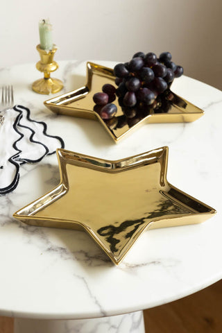 Image of the Set of 2 Gold Star Side Plates
