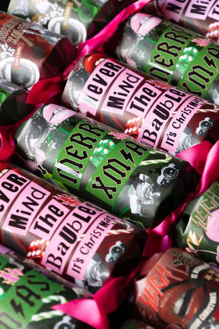 Close-up image of the Set of 6 Rockett St George Luxury Rock & Roll Christmas Crackers