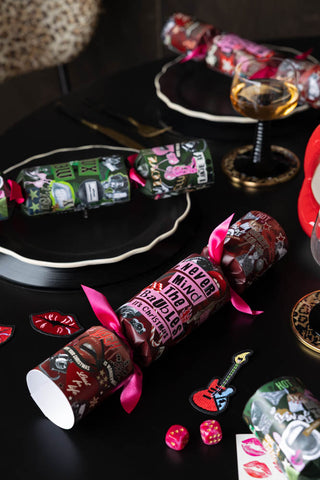 Lifestyle image of the Set of 6 Rockett St George Luxury Rock & Roll Christmas Crackers