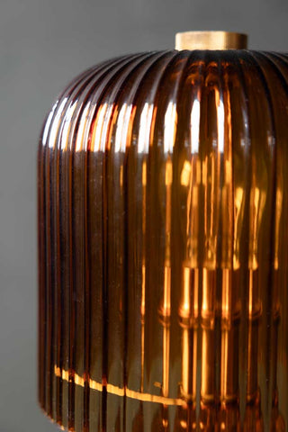 Image of the colour for the Amber Seventies Glass Table Lamp