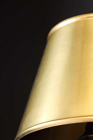 Image of the finish for the Slim Antique Brass Table Lamp With Metal Shade