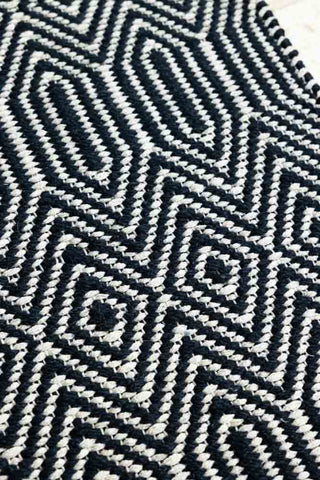 Close-up image of the Sloan Monochrome Geometric Rug - 4 Sizes Available