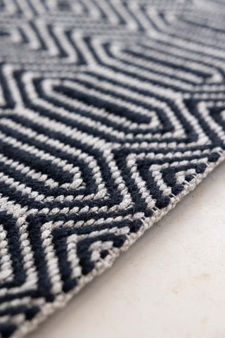 Detail image of the Sloan Monochrome Geometric Rug - 4 Sizes Available