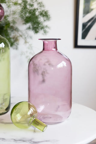 Image of the Small Pink & Green Apothecary Bottle