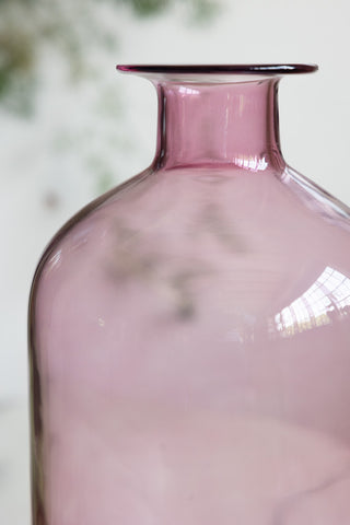 Detail image of the Small Pink & Green Apothecary Bottle