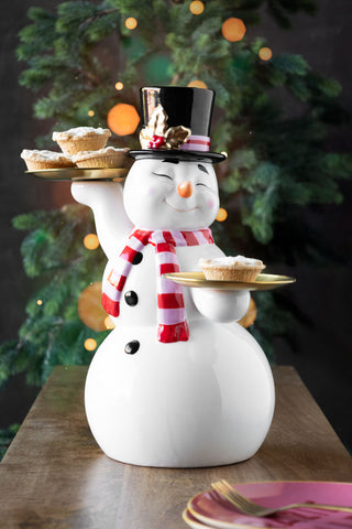Lifestyle image of the Snowman Butler Christmas Decoration