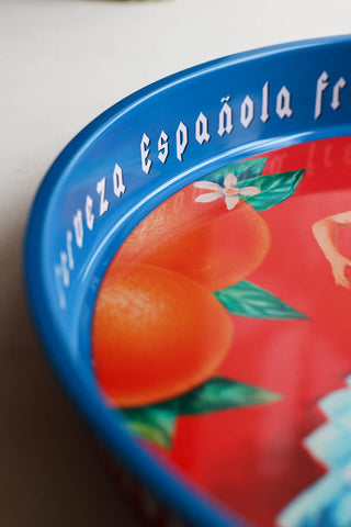 Detail image of the Flamenco & Oranges Serving Tray