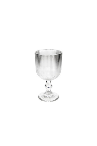 Image of the Ribbed Wine Glass on a white background