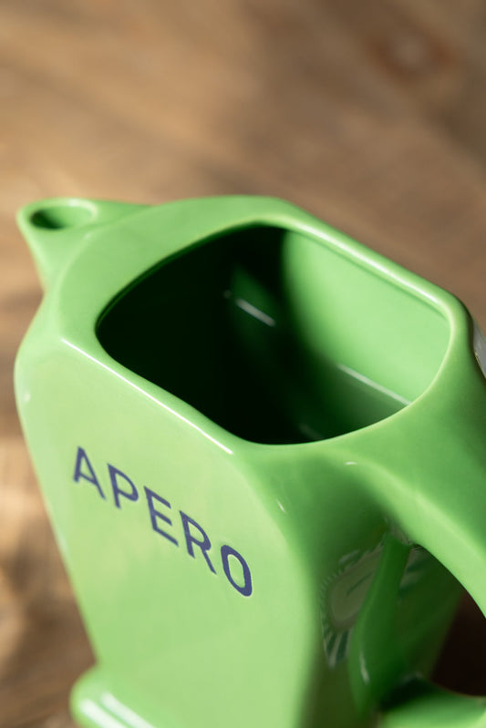 Close-up of the top of the Stylish Green Apero Water Jug.