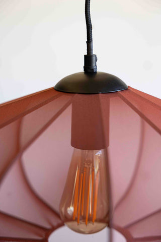 Image of the top of the Terracotta Mesh Pendant Light