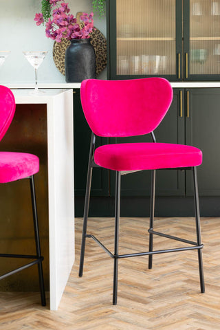 Lifestyle image of the The Perfect Bar Stool In Harry's Hot Pink
