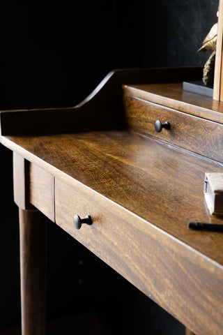 Detail image of the Beauvoir Wooden Desk With 3 Drawers