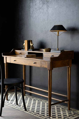 Image of the Beauvoir Wooden Desk With 3 Drawers