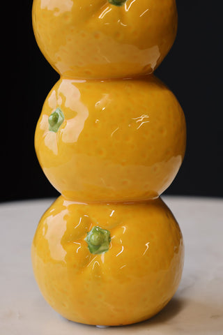 Close-up image of the Trio Of Oranges Vase
