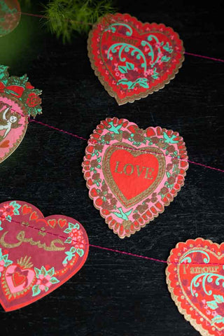 Lifestyle image of the Love Heart Paper Garland