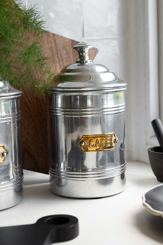 Lifestyle image of the Vintage-Style Cafe’ Coffee Tin