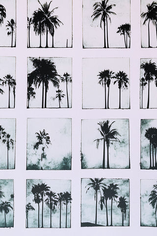 Close-up image of the Vintage-Style Polaroid Palms A2 Art Print - Available in 4 Options