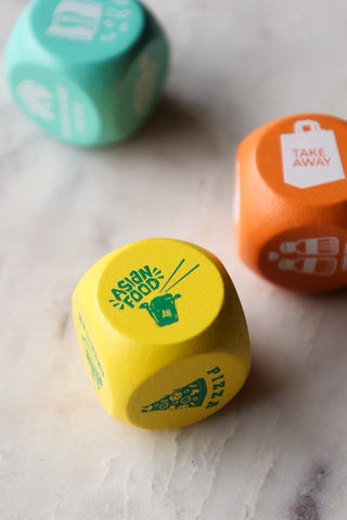 Lifestyle image of the What To Eat Decision Dice Set