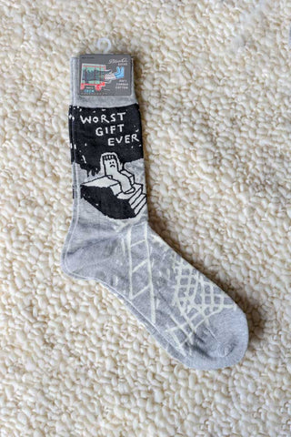 Detail image of the Worst Ever Gift Mens Crew Socks
