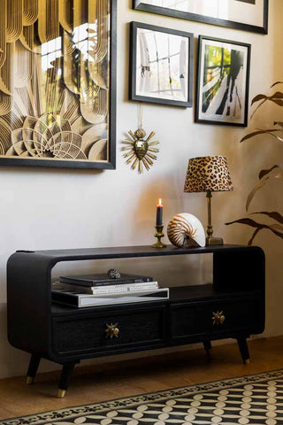 Image of the Black & Gold Ringo TV Unit