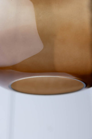 Image of the finish for the Large Burnt Butterscotch Glass Ceiling Light