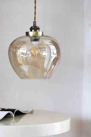 Close-up image of the Easyfit Champagne Glass Ceiling Light Shade