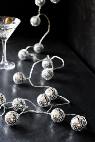Image of the Silver Disco Ball Fairy Lights