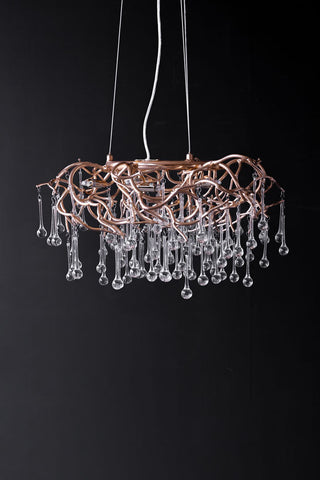 Image of the Rose Gold Droplet Chandelier