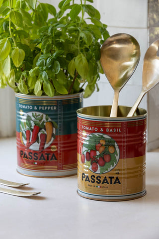 Lifestyle image of the Set Of 2 Passata Storage Tins