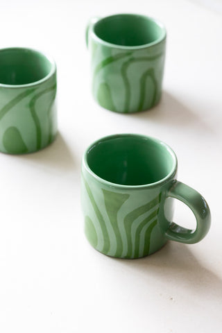 Image of the Small Green Abstract Marble Mug