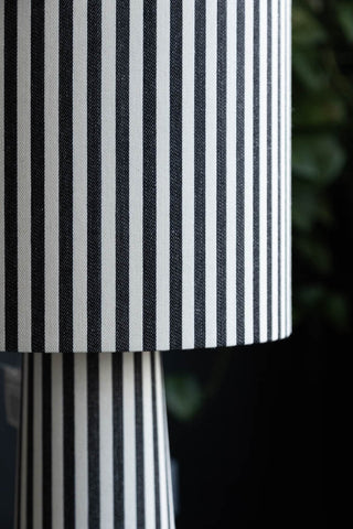 Detail image of the Black & White Stripe Floor Lamp pattern