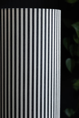 Detail image of the Black & White Stripe Floor Lamp 