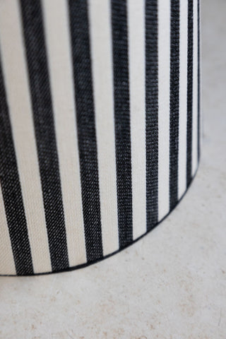 Detail image of the base of the Black & White Stripe Floor Lamp