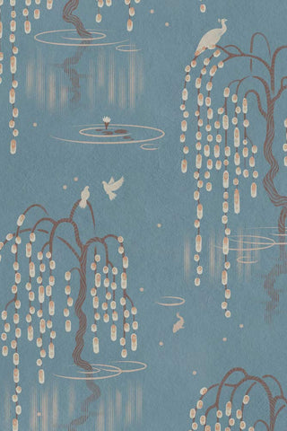 Close-up image of the Divine Savages Kyoto Blossom Eastern Azure Wallpaper