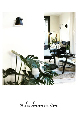 Image of the Fabulous Wall Light - Black in a customer home