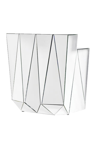 Cutout image of the stunning shard mirrored bar table on a white background