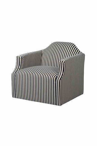Image of the Monochrome Striped Swivel Chair on a white background