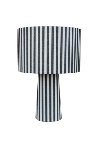 Image of the Black & White Stripe Table Lamp on a white background
