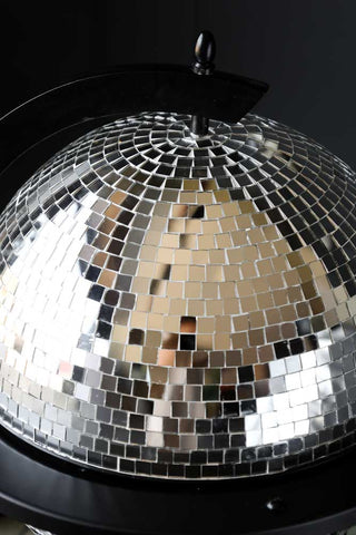 Detail image of the Black Disco Ball Drinks Trolley Cart