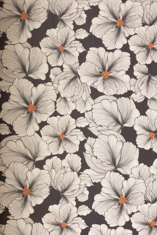 Close-up image of the Rockett St George Bohemian Bloom Monochrome Wallpaper