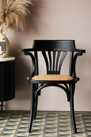 Lifestyle image of the Chez Casimir Black Bistro Dining Chair
