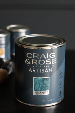 Image of the Craig & Rose Artisan Chalk Wash - Blue Ochre - 750ml tin