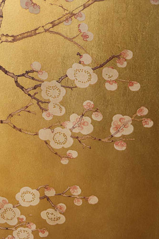 Image of the pattern on the Exquisite Gold & Pink Blossom Folding Room Divider