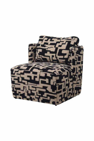Image of the Fabulous Monochrome Pattern Club Chair on a white background