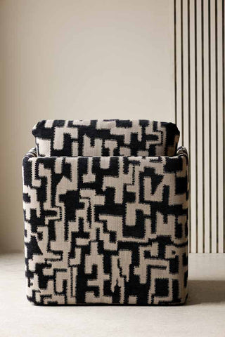 Image of the back of the Fabulous Monochrome Pattern Club Chair